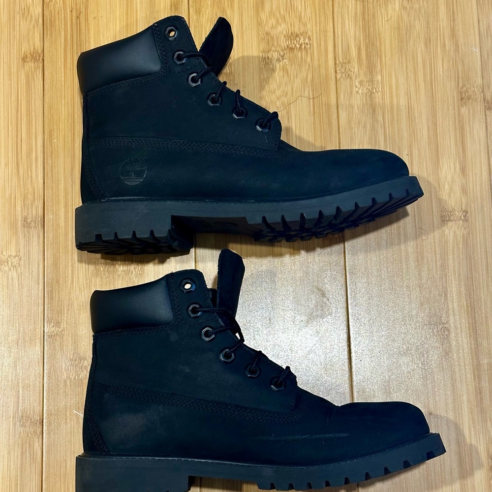 Timberland Big Kids Black Combat Boots - Picture 3 of 6